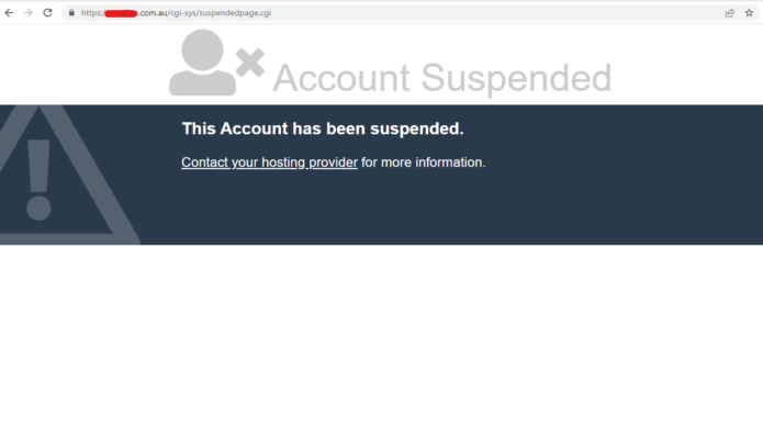 suspended website